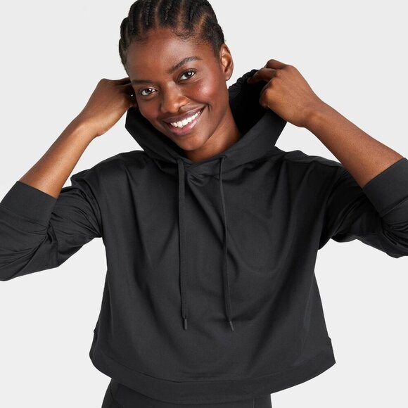 XS - Womens Soft Stretch Hoodie - All In Motion - Black - Picture 2 of 6
